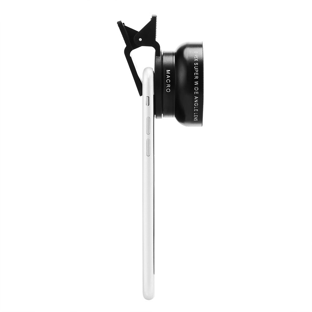 Kit de lentes de teléfono 0,45x súper gran angular y 12,5x lente súper macro lente de cámara HD para iPhone 12 11 Xiaomi Huawei todos los teléfonos móviles