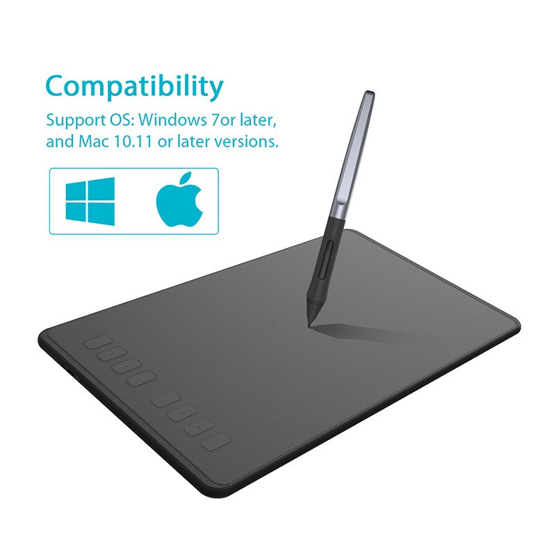 HUION-Tabletas gráficas ultraligeras H640P H950P, Tablet Digital con bolígrafo de dibujo, Stylus sin batería, para PC, teléfono Android mesa digitalizadora huion