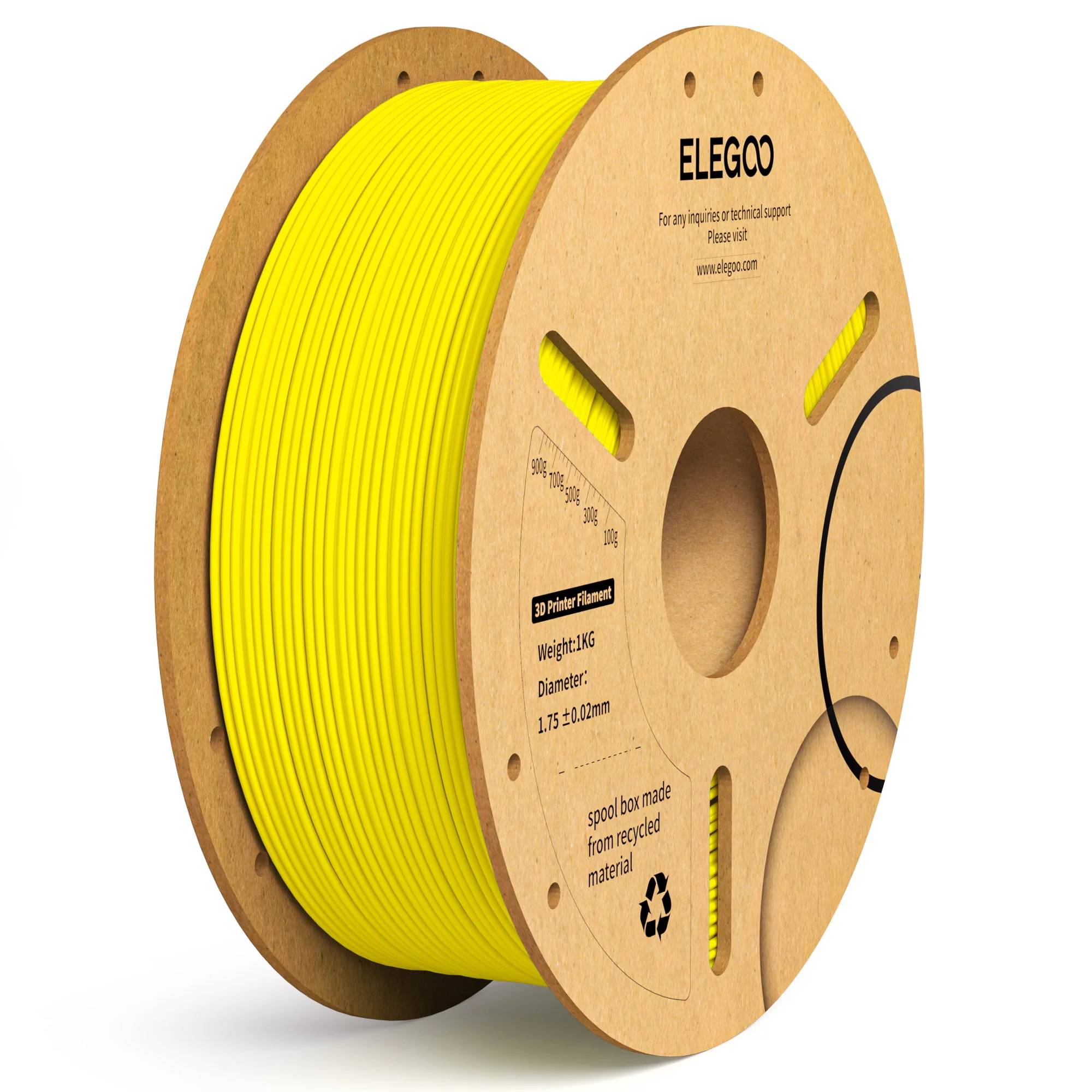 Filamento ELEGOO PLA+ de 1.75mm, PLA 3D para Impresoras 3D, Material Compatible con la Mayoría de las Impresoras FDM (1KG/Carrete, 2.2 lbs)