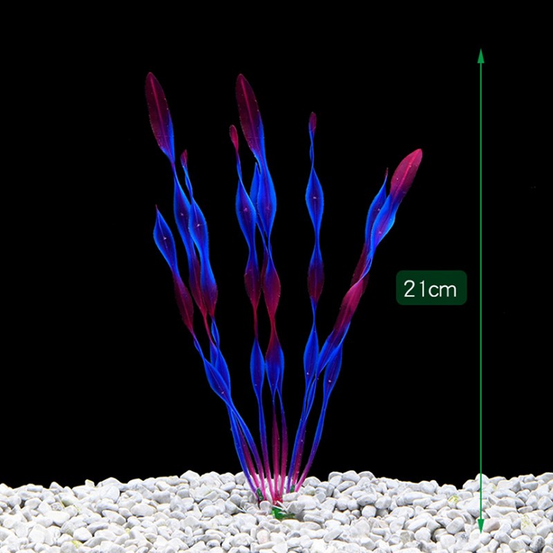 Planta de agua de plástico Artificial, decoraciones de Acuario, plantas de pecera, hierba, adorno de flores, decoración, accesorios acuáticos, 1 ud.