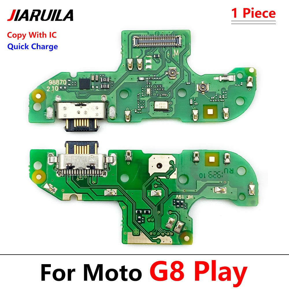 Para Motorola Moto G10 G20 G30 G50 G60 G100 E6 E7 Plus G8 Play G9 Plus conector de carga USB placa de puerto reemplazo flexible