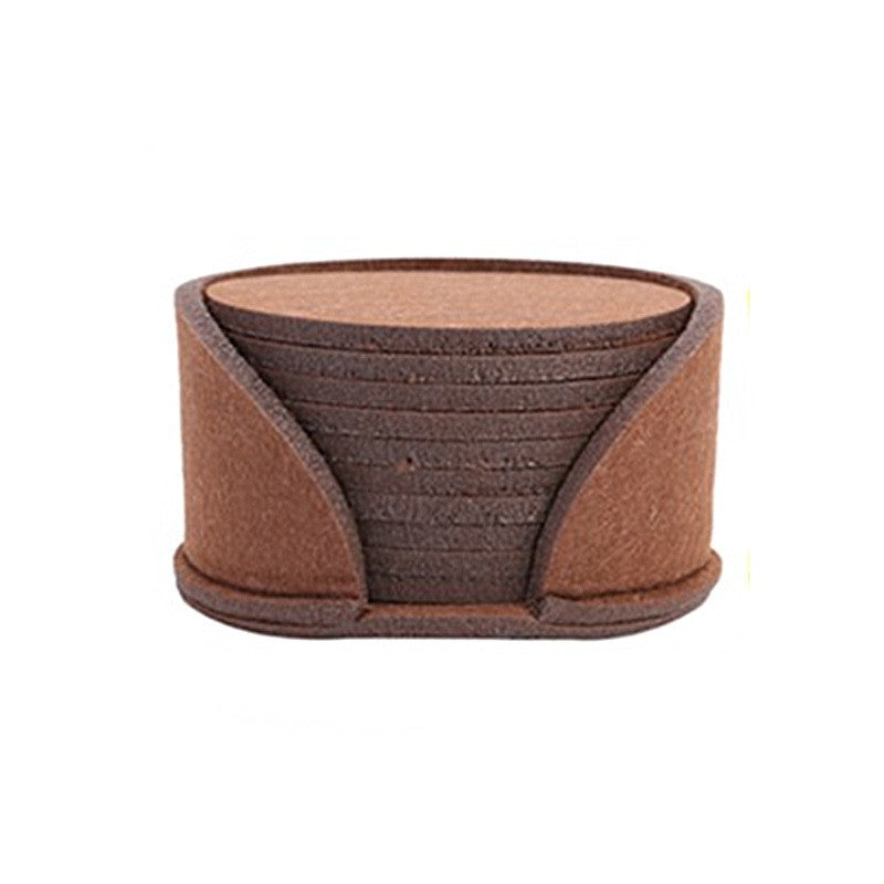 Posavasos redondo de fieltro para mesa de comedor, almohadilla protectora resistente al calor, tapete para tazas, café, té, bebida caliente, mantel individual, accesorios de cocina, 10 Uds.
