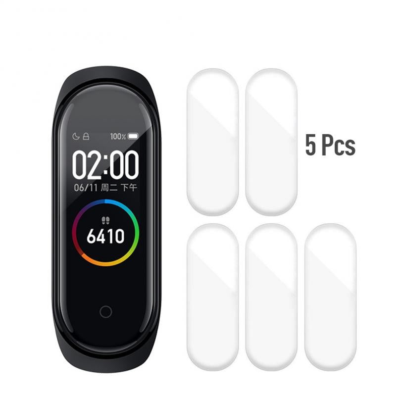 Película de hidrogel para Xiaomi Mi Band 8, Protector de pantalla en Xiomi Mi band 8 7 Pro 6 5 4 3, películas protectoras suaves, no de vidrio, 5 uds.