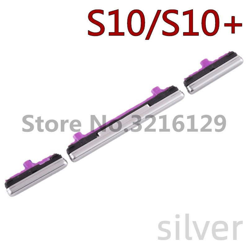 Juego de 2 botones laterales de volumen de energía para Samsung Galaxy S10e S10 + Plus G970 G973 G975 G977 5G On Off piezas de reparación de teclas laterales pequeñas