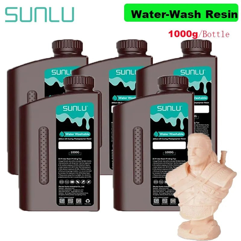 Resina estándar SUNLU/ABS como/lavado con agua/resina estándar 14K 5KG 1KG/botella 405nm resina UV impresión 3D para impresora LCD 3D
