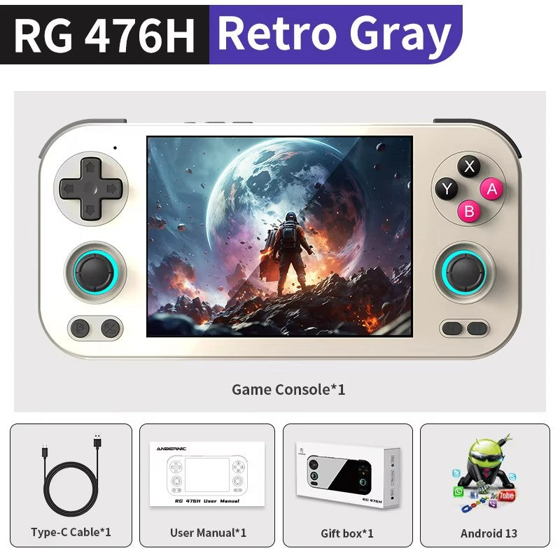 ANBERNIC RG 476H consola de juegos portátil RG467H 4,7 "HD multitáctil pantalla completa Hall disparadores Wifi reproductor de videojuegos Retro PSP PS2