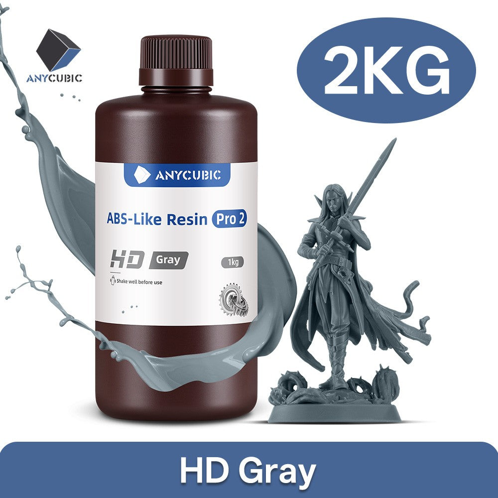 Compre 2 kg para obtener 3 kg ANYCUBIC-resina ABS 3D de alta precisión para LCD, fotopolímero estándar de 405nm, curado UV, 2 unidades por lote