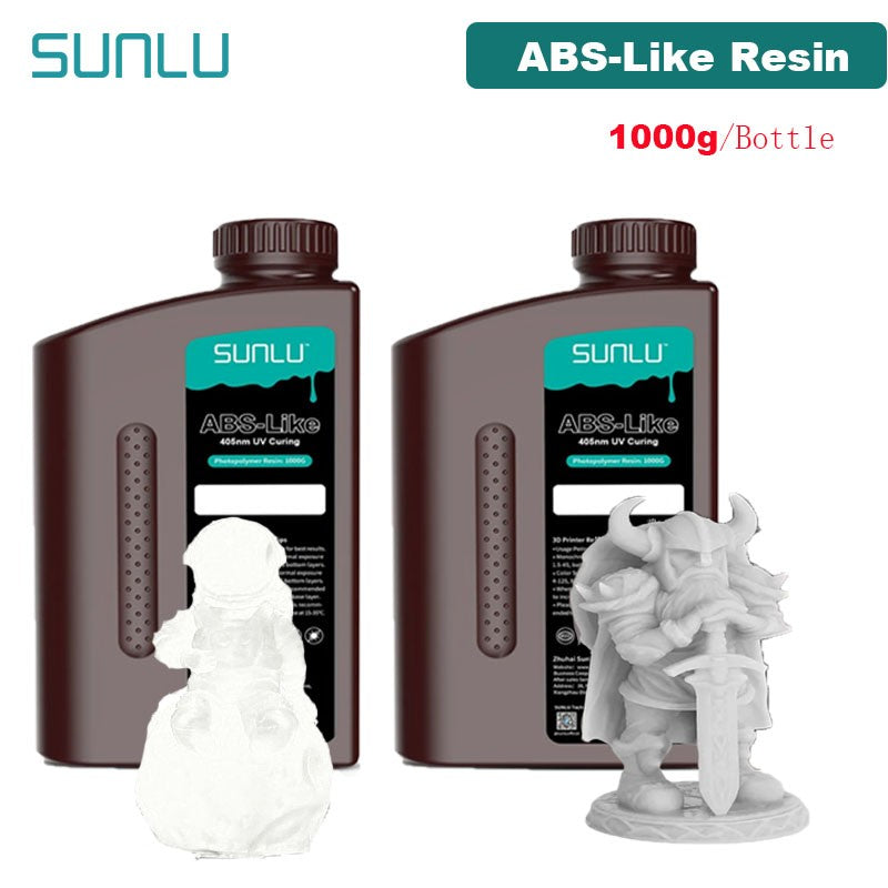 SUNLU resina UV 405nm fotopolímero tipo ABS impresora LCD líquido 2KG puede perforar roscas internas procesadas bajo olor alta dureza