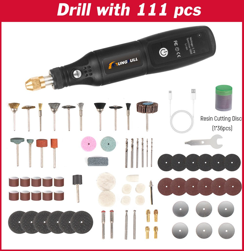 Herramienta de grabado USB, herramienta Dremel, taladro inalámbrico, herramienta rotativa, Mini taladro eléctrico inalámbrico, máquina pulidora recargable