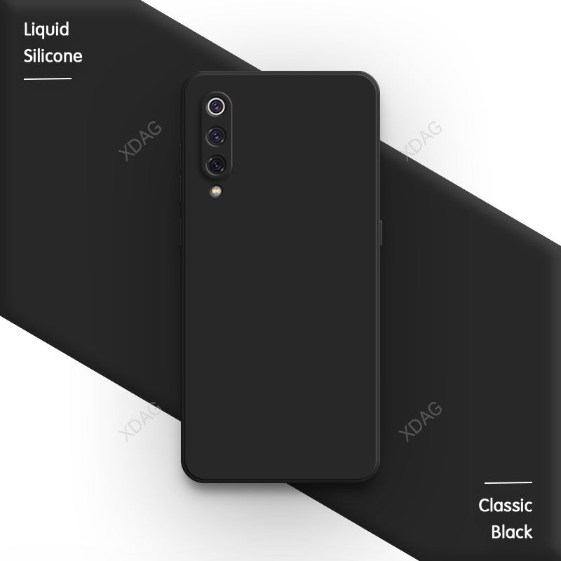 Funda básica de Color caramelo puro para Xiaomi Mi 9 Mi9 SE Pro Lite Explorer 9SE 9Pro 9Lite Funda trasera de silicona líquida cuadrada suave