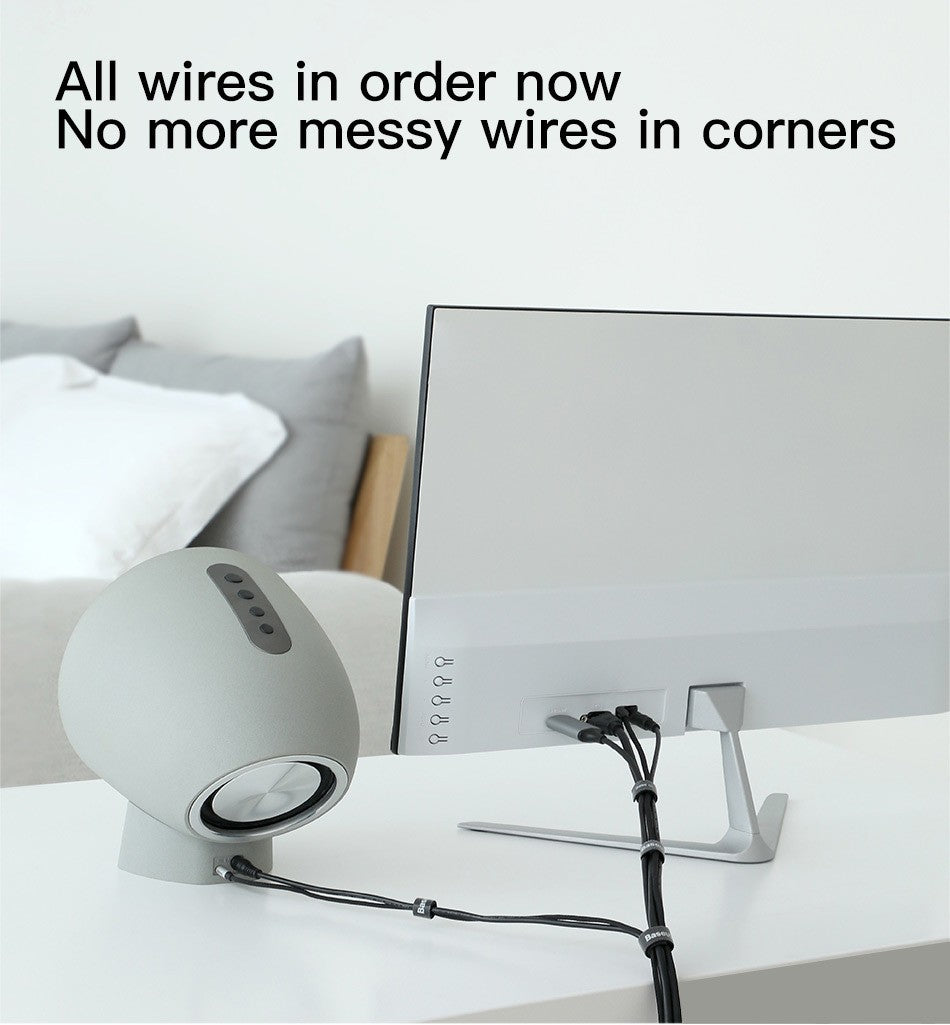Baseus-organizador de cables, enrollador de cables USB, gestión de cables, Protector de cargador para iPhone, ratón, auriculares, soporte de Cable de protección