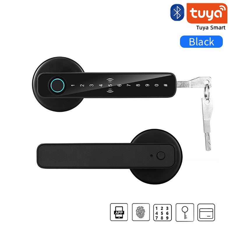 Cerradura Inteligente XSDTS con Manija, Huella Dactilar, Tarjeta, Teclado Digital y Entrada con Llave Electrónica para Brasil Sin Impuestos