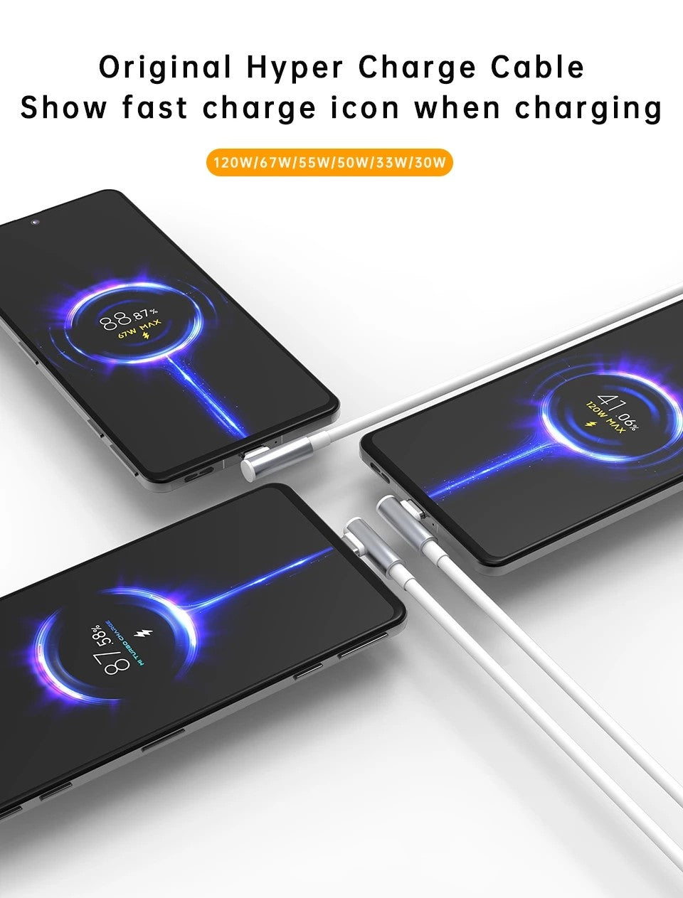 Cable de Carga Turbo USB Tipo C de 120W 100W 90W para Xiaomi 6A, Mi 14 13 12 Pro, Poco F4 GT, Redmi Note 13, K60, Cable Tipo C de 90 Grados