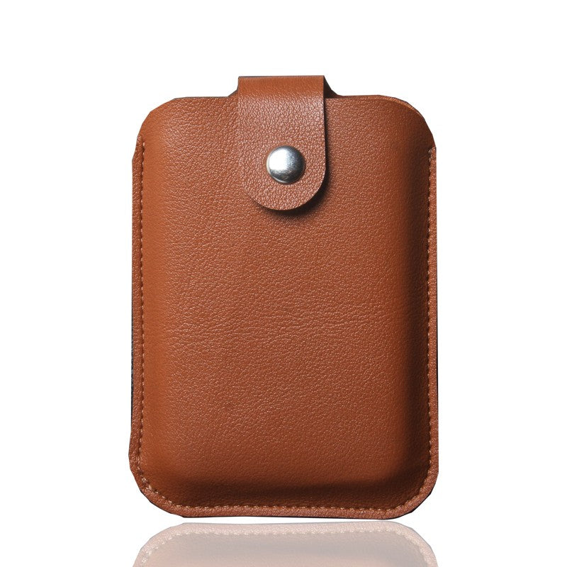 Funda de cuero con funda para banco de energía para iPhone 13, funda para batería externa Magsafe