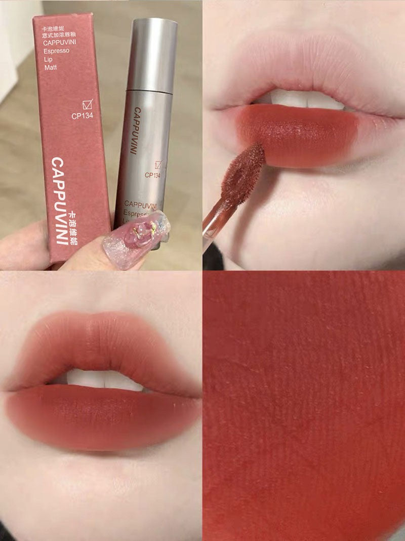 Brillo de labios de niebla mate de terciopelo único, taza antiadherente impermeable, esmalte de labios a prueba de manchas, lápiz labial líquido que no se decolora