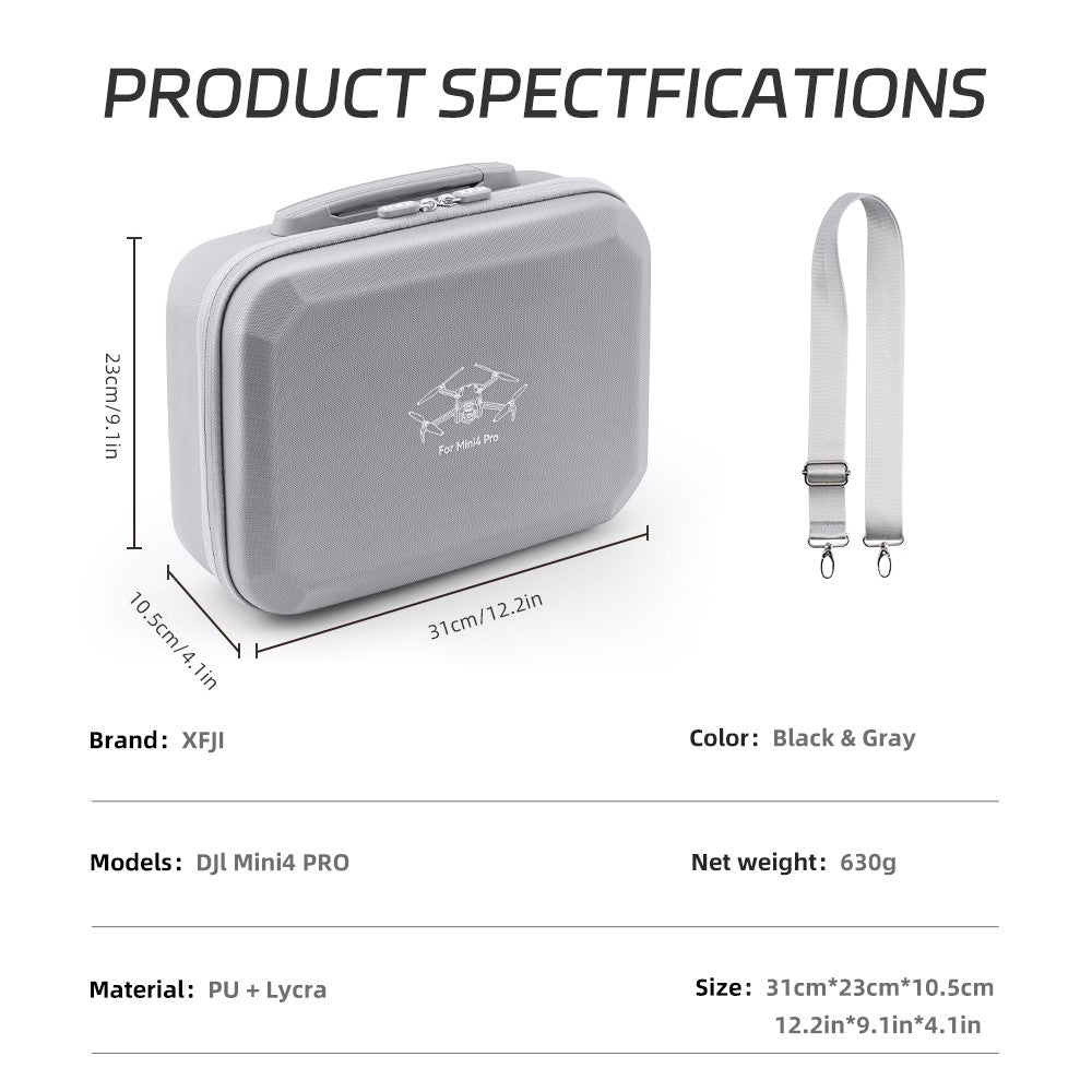Bolso de hombro para DJI Mini 4 Pro, estuche de almacenamiento, accesorios para Drones, bolso Mini 4 Pro RC 2/RC-N2, caja de transporte rígida
