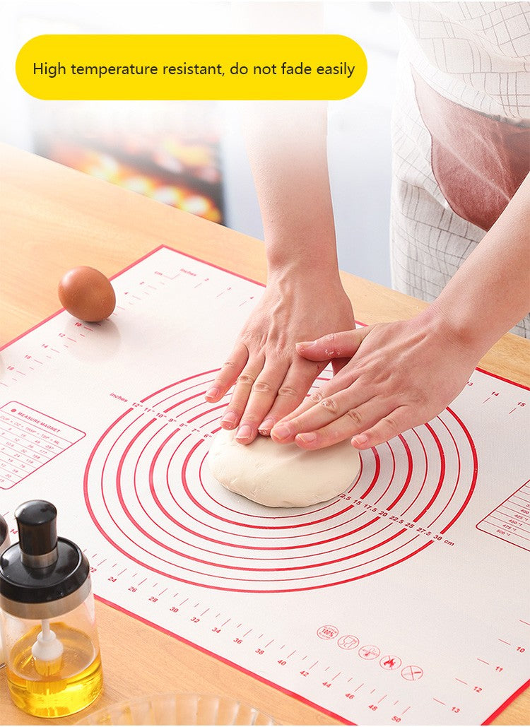 Almohadilla de silicona de 60/50/40cm, estera para hornear, hoja para amasar masa, estera para cocina, rollo de masa, Pizza, soporte antiadherente para masa grande