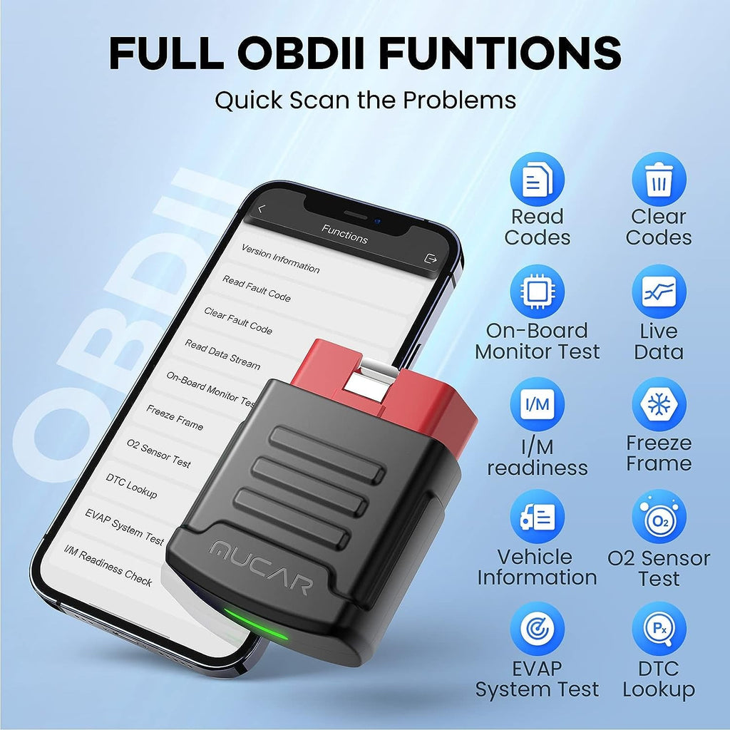 MUCAR BT200/BT200 PRO, herramienta de diagnóstico de coche con Bluetooth, aceite IMMO SAS 15, reinicio OBD2, escáner, lector de código automático para diagnóstico de sistema completo
