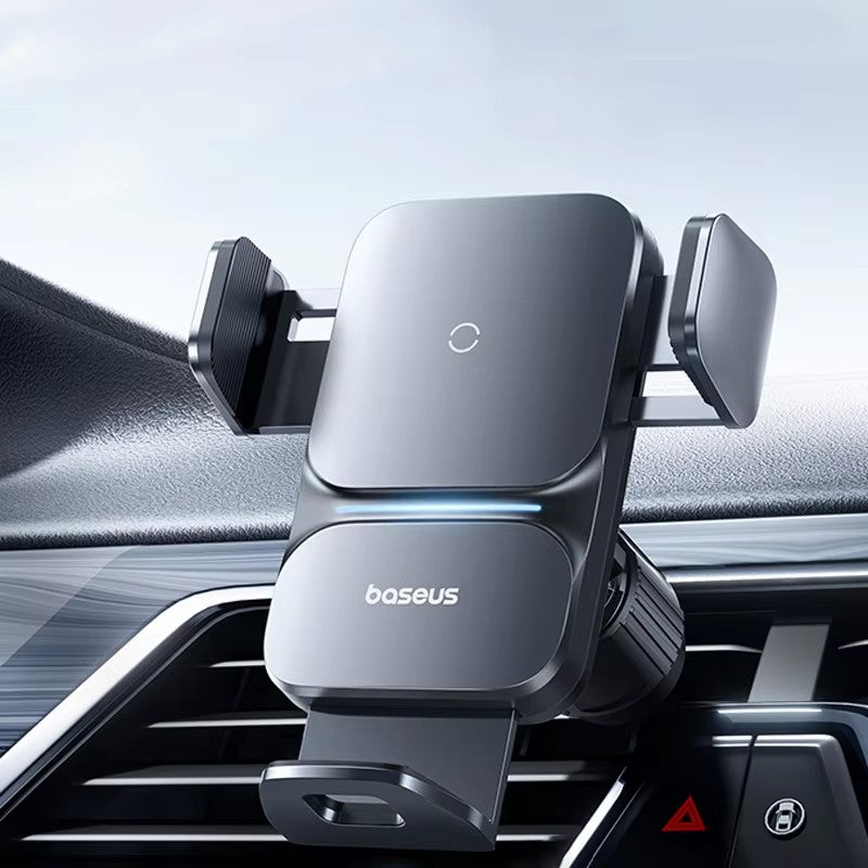 Soporte de teléfono Baseus para coche, cargador de teléfono inalámbrico QI infrarrojo de 15W para iPhone, Xiaomi, Samsung, soporte para coche, carga rápida, fácil Control
