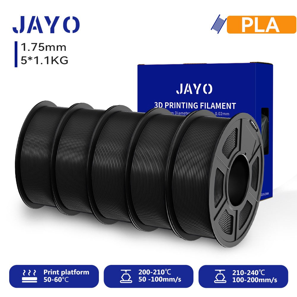Filamento para Impresora 3D JAYO PETG/PLA/PLA PLUS, 1.75mm, 5.5KG, 100% Sin Burbujas, No Tóxico, Materiales de Impresión 3D para Impresora 3D y Bolígrafo 3D