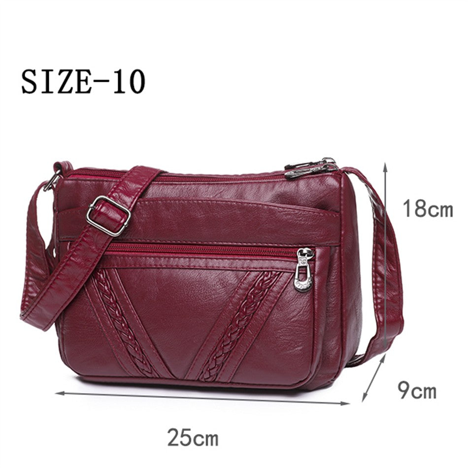 Bolso bandolera de Color liso que combina con todo, bolsos de hombro de alta capacidad para mujer, bolso de mano de piel sintética de alta calidad 2021