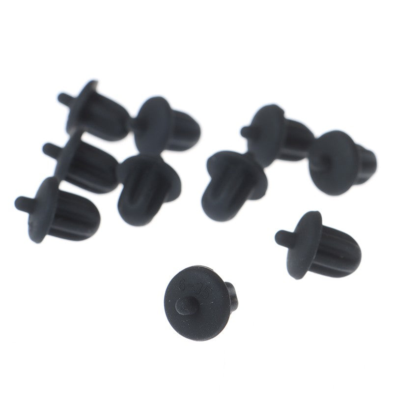 10 piezas de goma negra de 6,35mm, conector de Audio para PC, DVD, micrófono, cubierta antipolvo