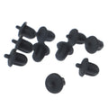 10 piezas de goma negra de 6,35mm, conector de Audio para PC, DVD, micrófono, cubierta antipolvo