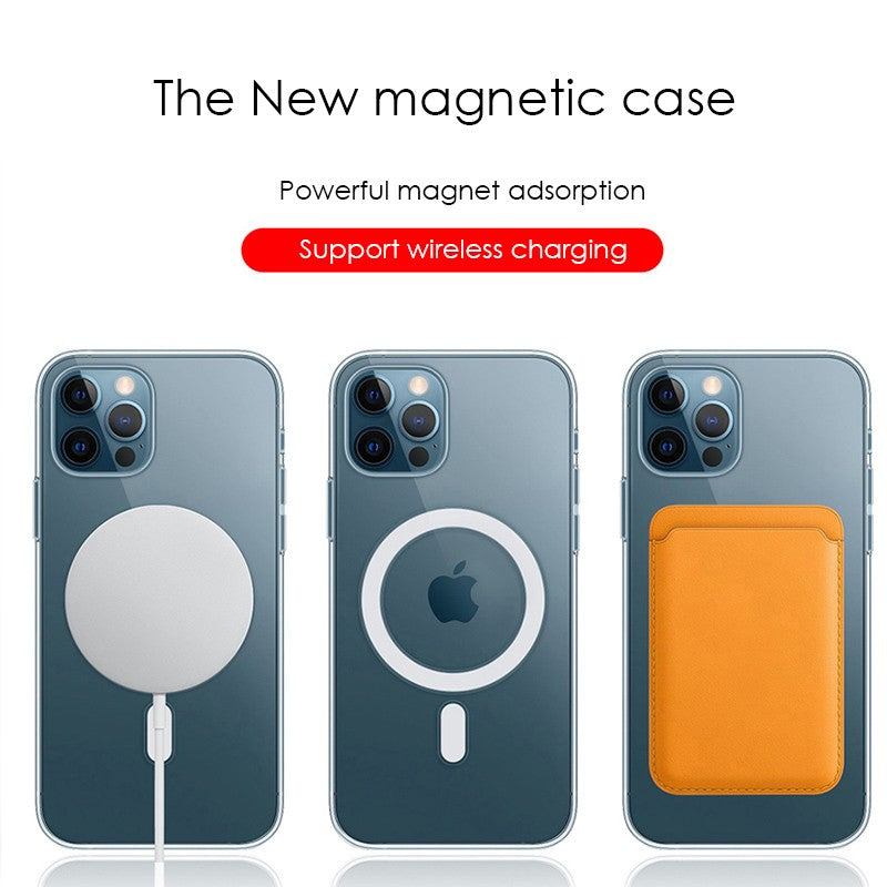 Magsafing-funda magnética Original para iPhone, carcasa de silicona acrílica para modelos 13, 15, 12, 11, 14, 16 Pro Max, Mini, X, XS, XR Plus, SE