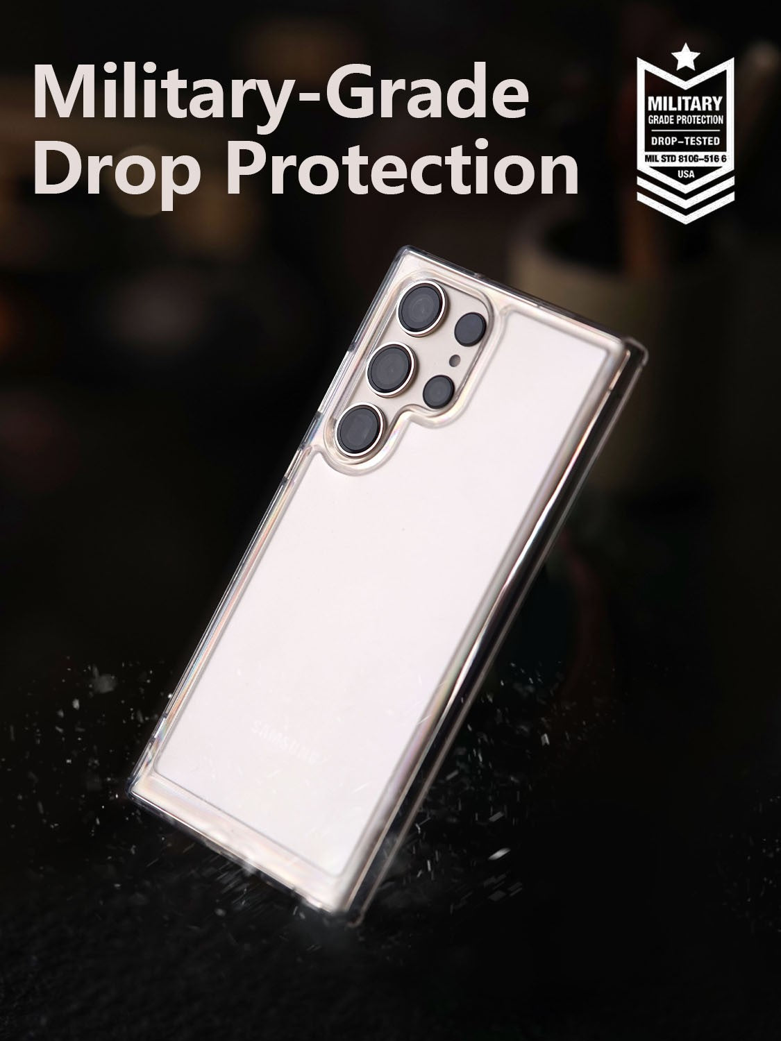 Funda de teléfono transparente de lujo para Samsung Galaxy s24 S23 S22 S21 S20 Ultra Plus TPU parachoques botones de Metal funda dura transparente