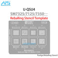 Plantilla de reparación BGA U-QSU1-6 para CPU serie Qualcomm SM8350 SM8250 SM8475 SM7325 SM7125 SM7350 SM8150 SM7250 SM8750 SM8635 Net