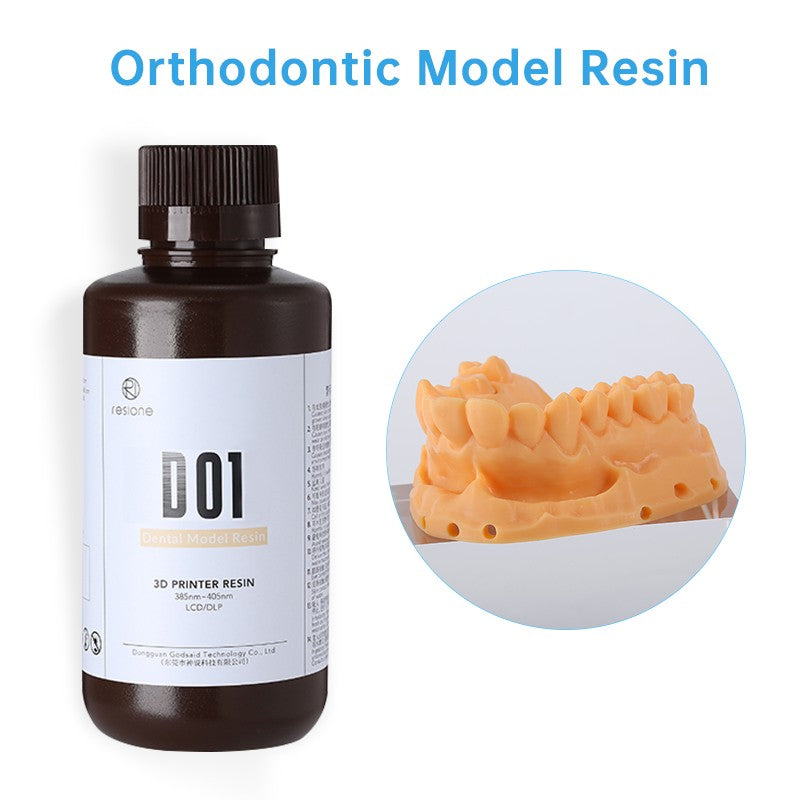 Resina de impresora 3D de fundición de resina Dental Resione D01S para impresora 3D de resina de fotopolímero UV de 405nm Elegoo Anycubic