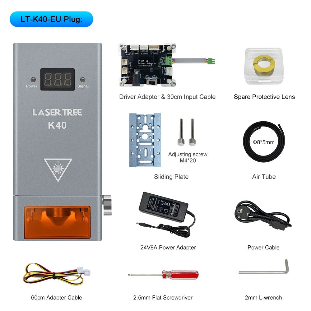 Árbol láser 20W 30W 40W 60W módulo láser con asistencia de aire TTL módulo de luz azul para grabador láser CNC herramientas de corte de carpintería