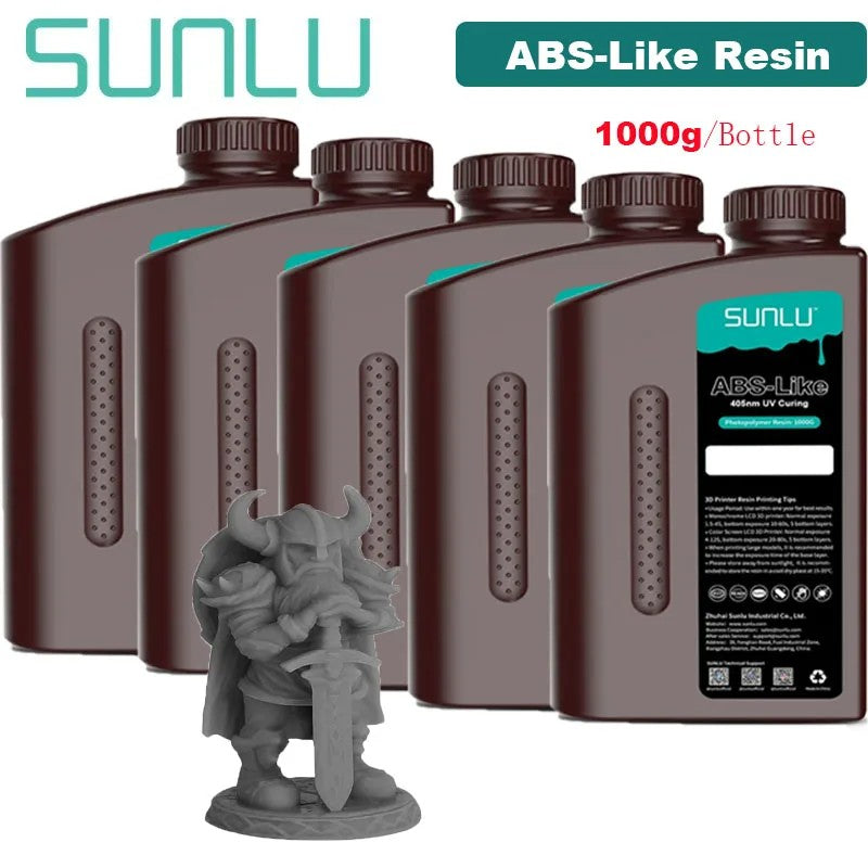 Resina estándar SUNLU/ABS como/lavado con agua/resina estándar 14K 5KG 1KG/botella 405nm resina UV impresión 3D para impresora LCD 3D