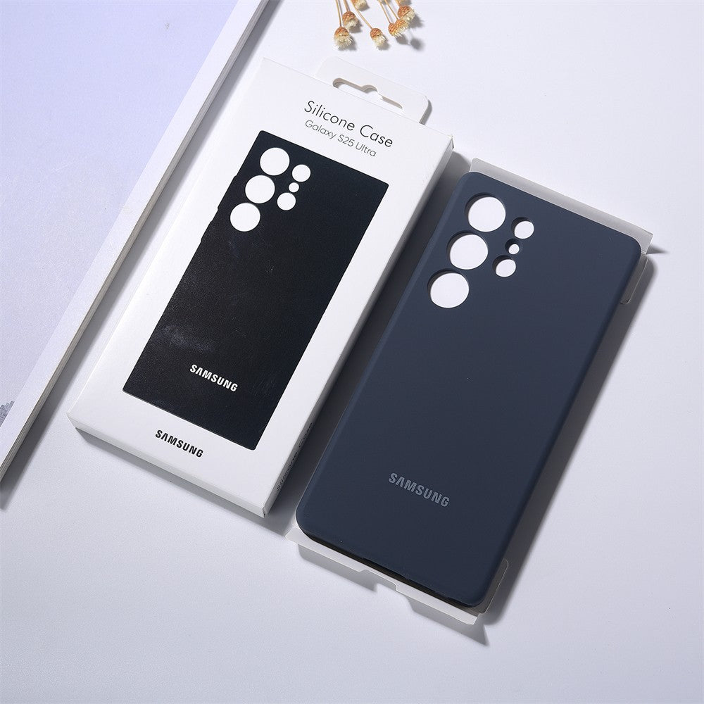 Funda Original Samsung Galaxy S25 Ultra, funda de silicona líquida sedosa S25Ultra S25 + S 25 5G, carcasa protectora trasera suave al tacto + caja