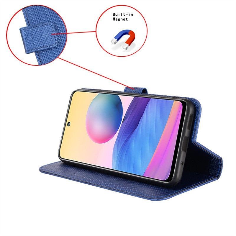 Para Motorola Moto G15 G15 Power funda de lujo con tapa patrón de diamante piel PU funda tipo billetera de cuero con soporte para Moto G15 4G bolsas de teléfono