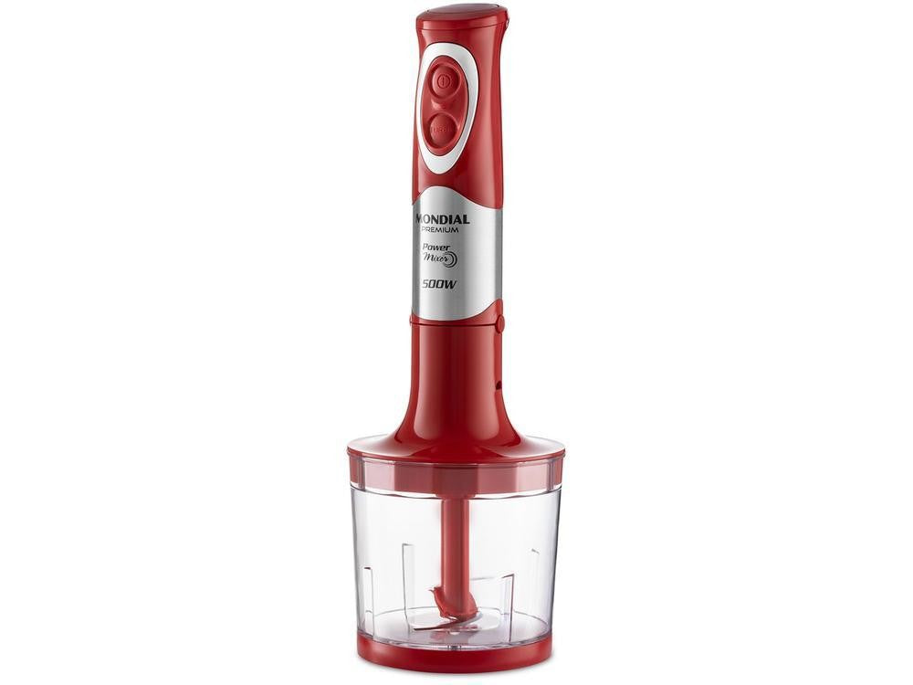Mondial-mezclador 2 en 1, 500W, rojo e Inox - 220V