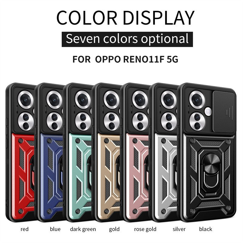 Funda para OPPO Reno11F 5G, Protector de cámara con lente deslizante, armadura a prueba de golpes, Coque para OPPO Reno11 F Reno 11F 11 F 5G