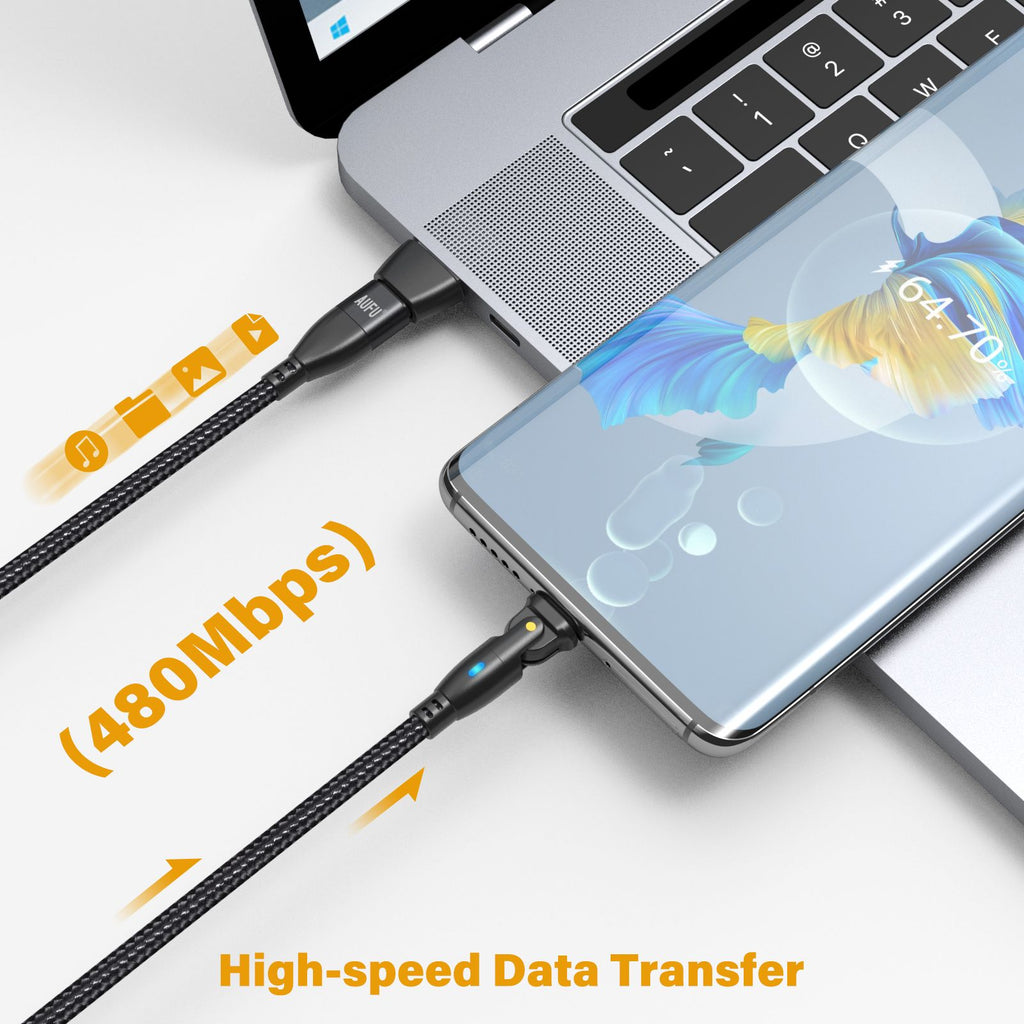 AUFU 100W USB C a tipo C Cable USBC PD Cable de carga rápida para MacBook Pro Xiaomi POCO Huawei iPad Samsung USB-C Cable 3M