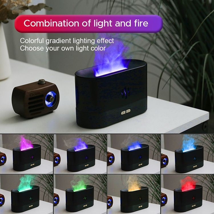 KINSCOTER-Difusor de Aroma ultrasónico, humidificador de aire, generador de niebla fría, nebulizador Led, aceite esencial, lámpara de llama
