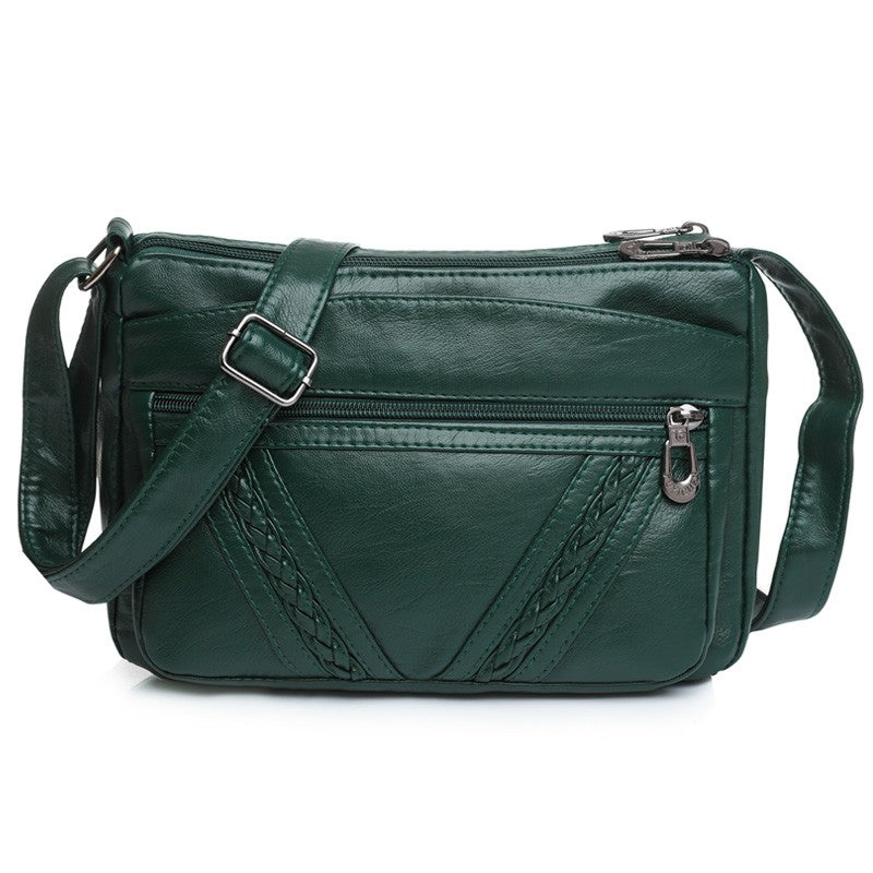 Bolso bandolera de Color liso que combina con todo, bolsos de hombro de alta capacidad para mujer, bolso de mano de piel sintética de alta calidad 2021