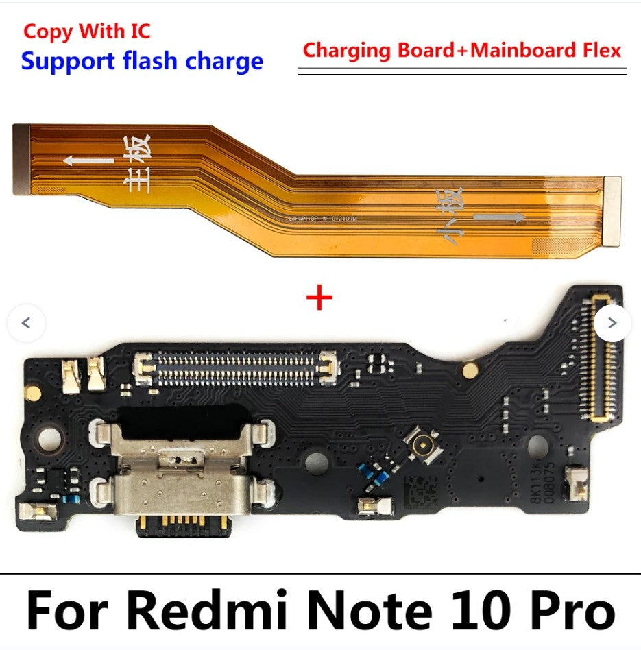 Para Xiaomi Redmi Note 7 8 8T 9 9S 10 10S 12 Pro 4G 5G conector Dock cargador Micro USB puerto de carga placa base Cable flexible principal