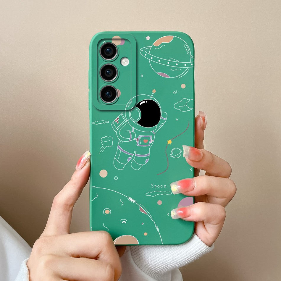 Funda para Samsung A35 A55 5G, funda trasera romántica, Protector de cámara de silicona líquida suave para Samsung A 35 A 55 Anti Choc Coque Capa